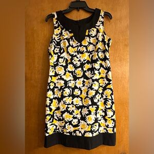 Jessica Howard Black and Yellow Sleeveless Dress Size 8P